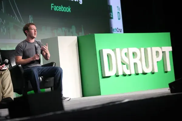 Mark Zuckerberg, CEO van Meta, tijdens techconferentie TechCrunch Disrupt